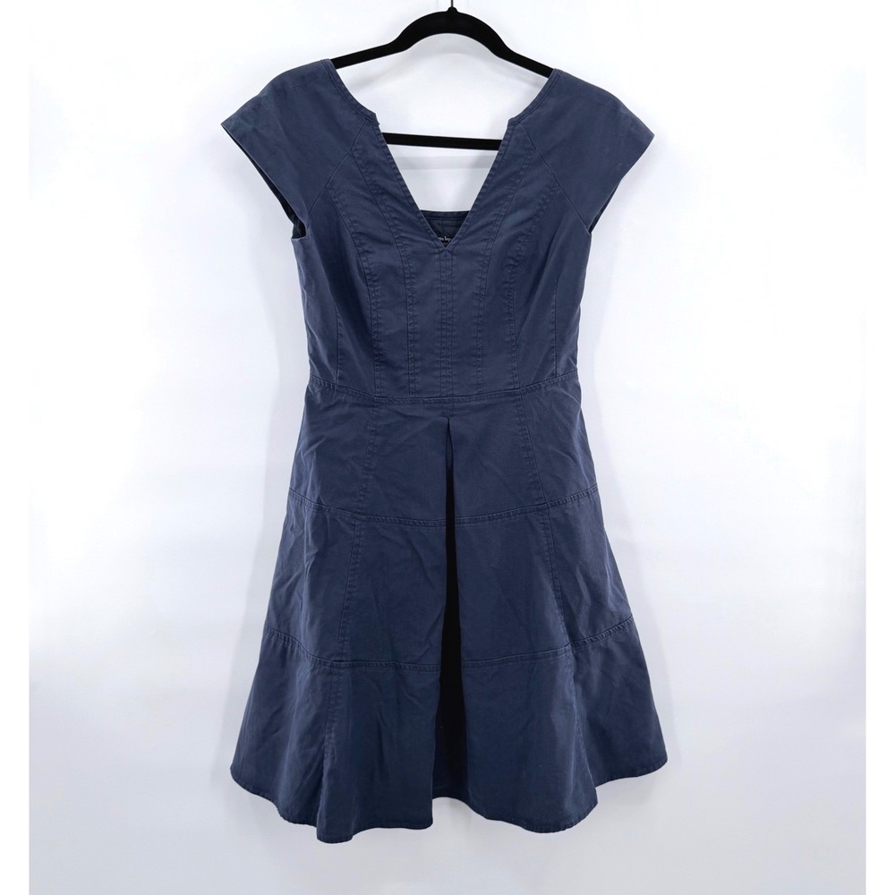 Downtown Girl Y2K Dark Academia Fit & Flare Cutout Back Nanette Lepore Navy 2